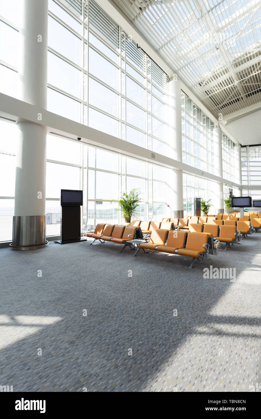 Modern airport design hall interior Stock Photo - Alamy