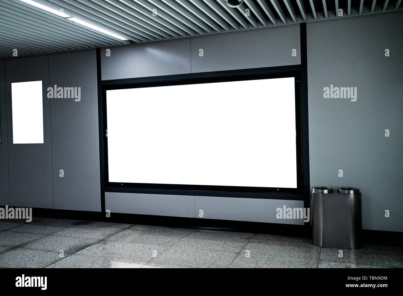 Billboards in city subway stations Stock Photo - Alamy