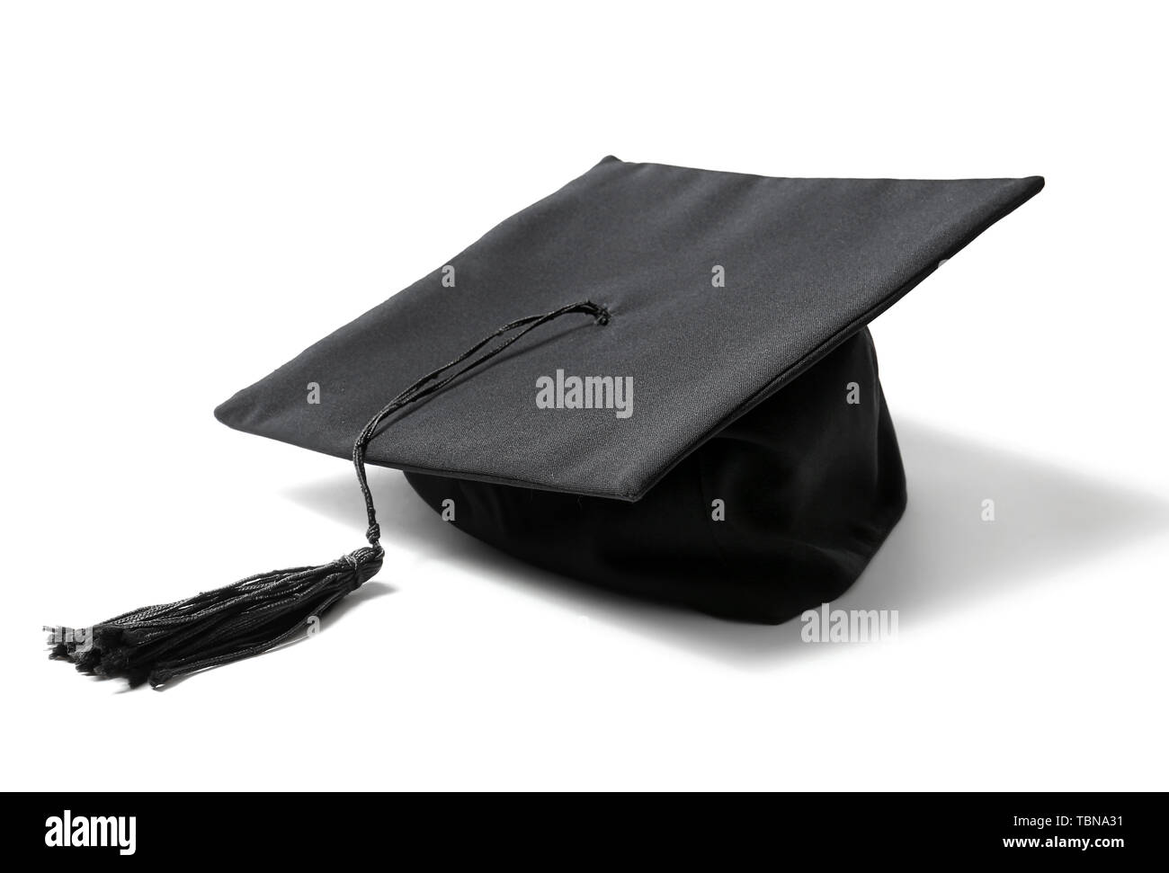 Mortar board on white background Stock Photo - Alamy