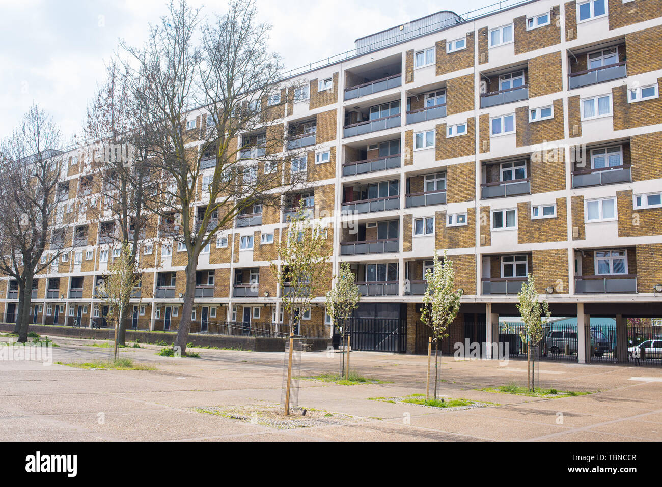 Council houses apartment blocks in Hackney East London, UK. Stock Photo