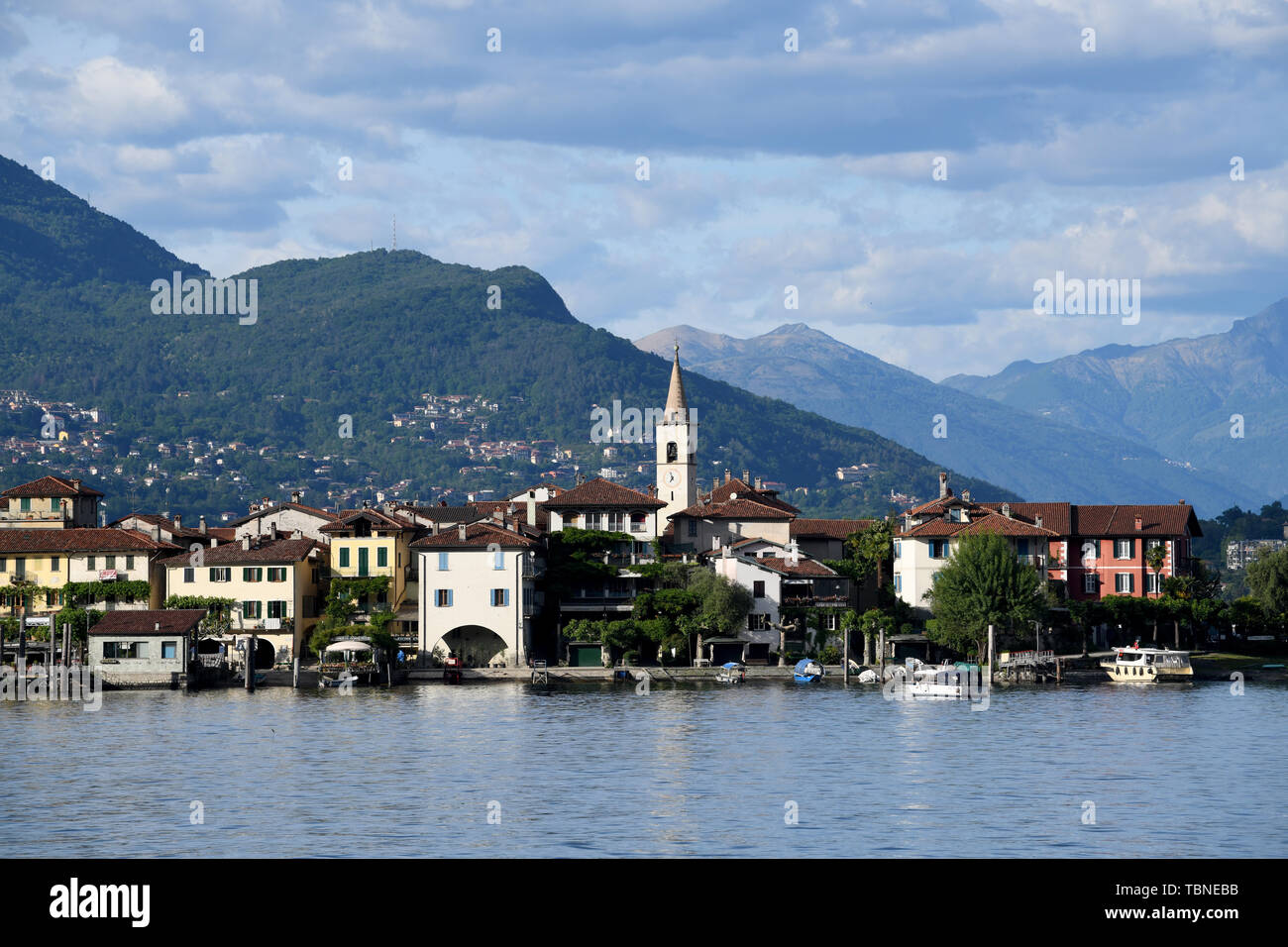 Islands off Stresa Lake Maggiore, Italy. Isola Pescatore, also called ...