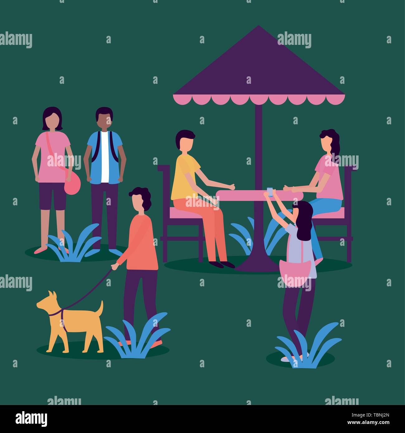 people activities outdoors Stock Vector Image & Art - Alamy