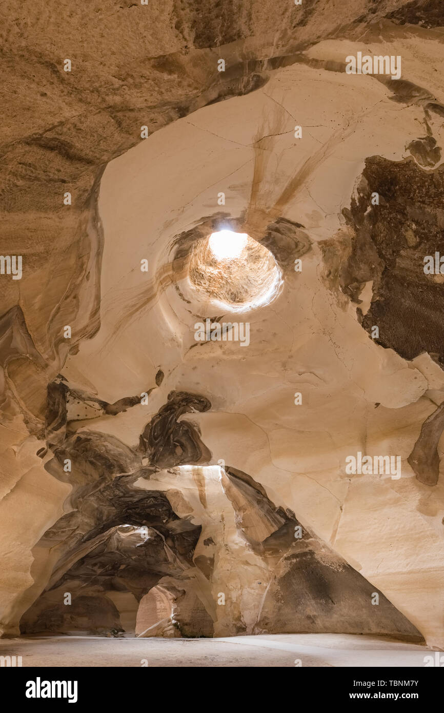Bell caves in National park Beit Guvrin Stock Photo