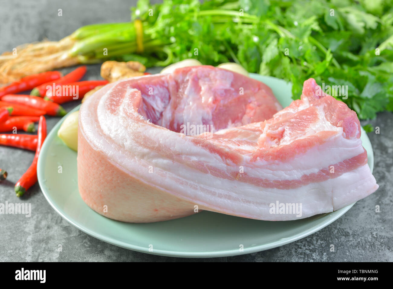 Fiveflower pork ingredients highdefinition big picture Stock Photo