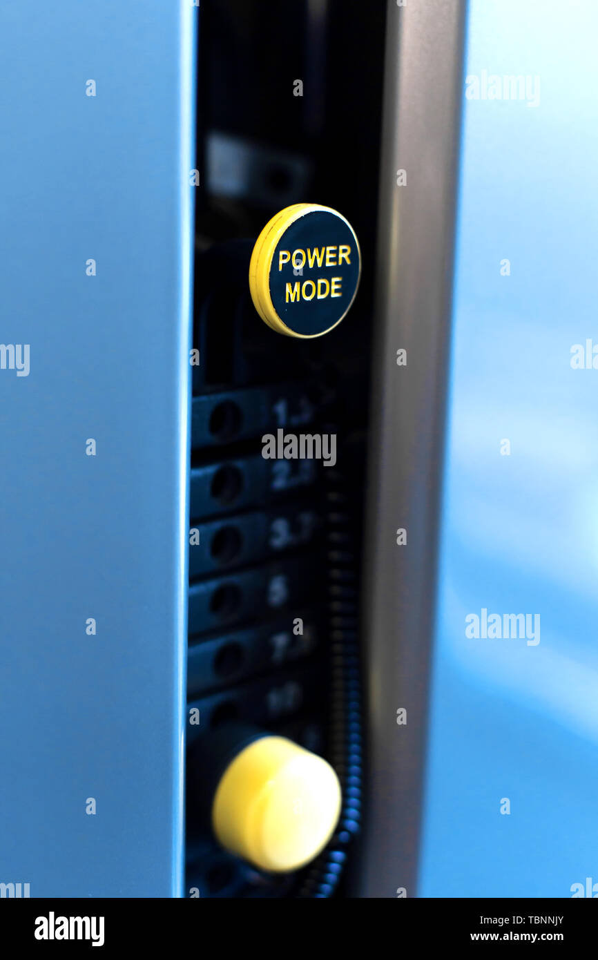 weight stack in a gym. Gym equipment Stock Photo - Alamy