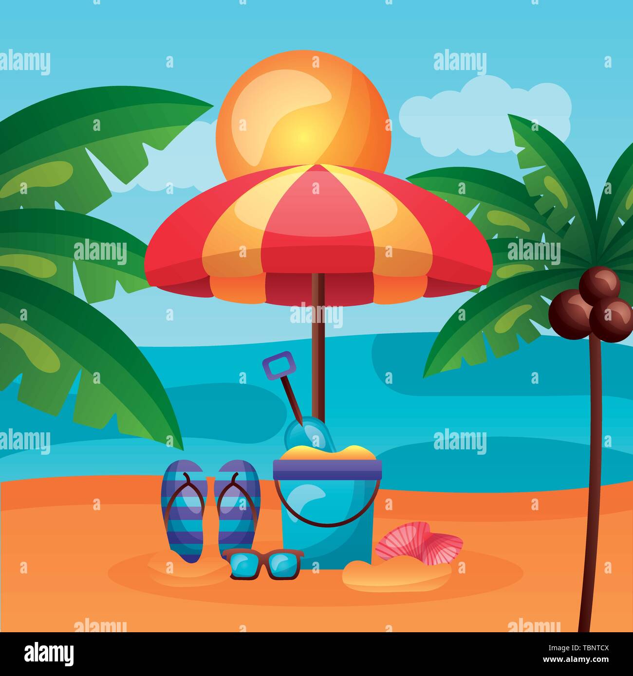 summer time holiday Stock Vector