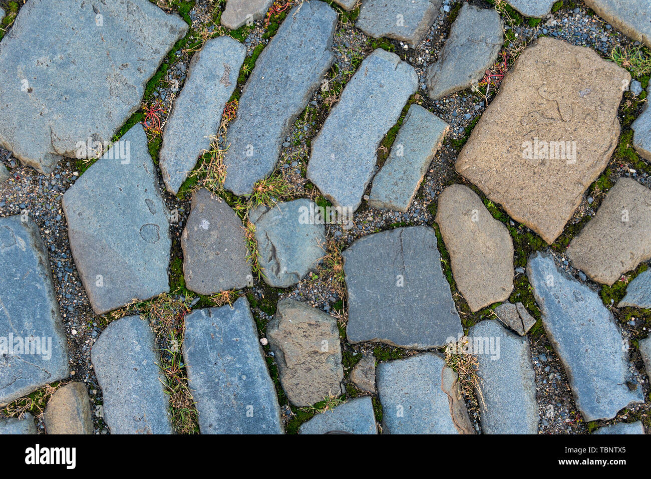 Abstract background of old cobblestone pavement Stock Photo - Alamy