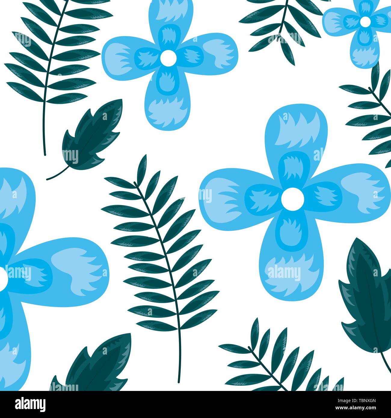 tropical flowers leaves foliage background Stock Vector Image & Art - Alamy