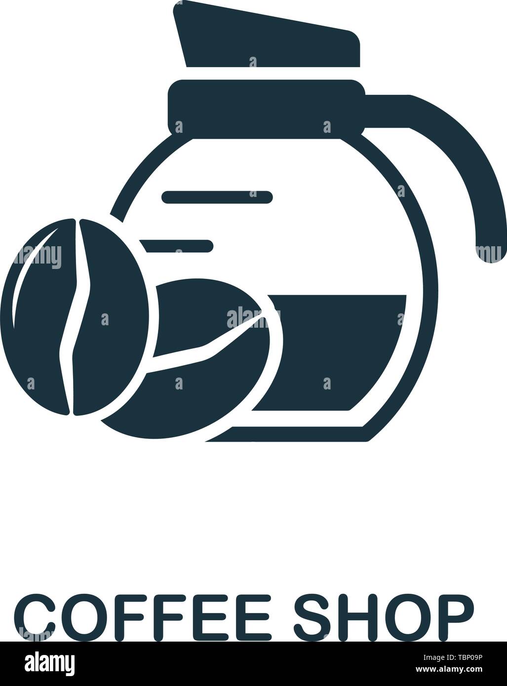 Coffee Shop icon. Creative element design from icons collection. Pixel perfect Coffee Shop icon for web design, apps, software, print usage Stock Vector
