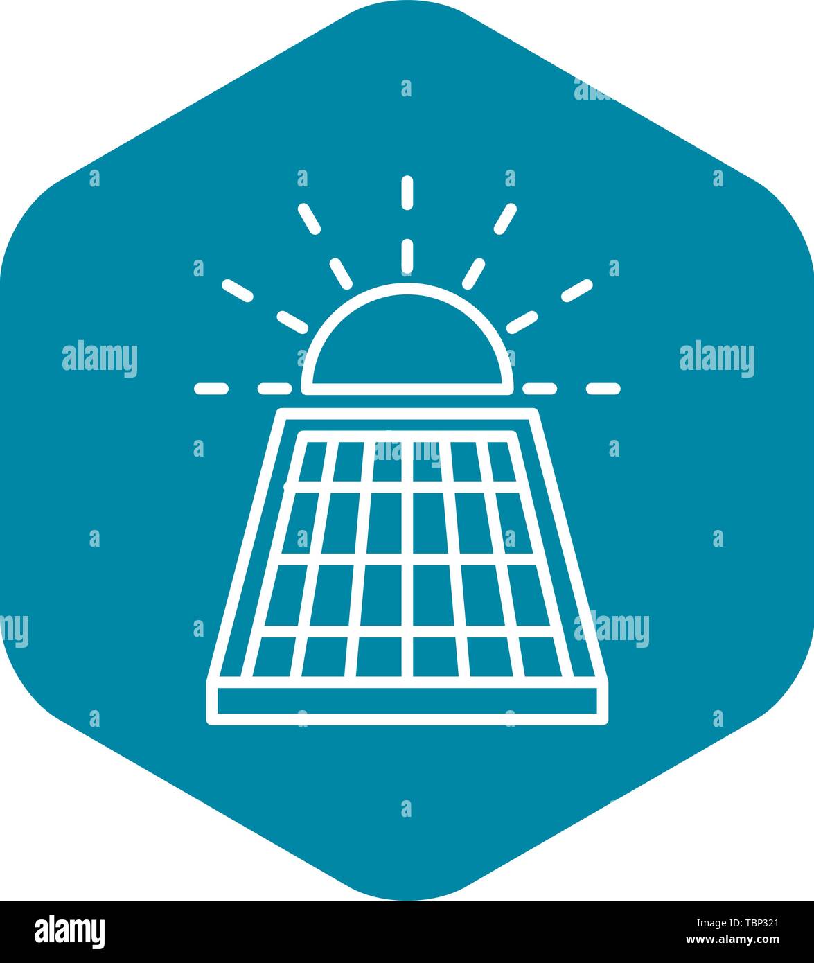 Solar panel icon, outline style Stock Vector Image & Art - Alamy