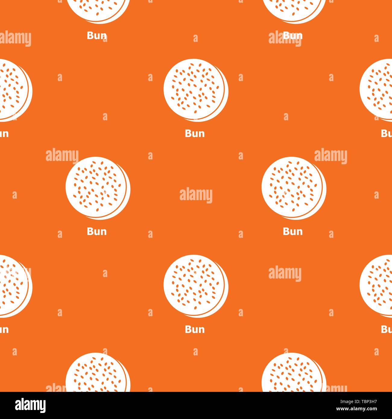 Bun pattern vector orange Stock Vector