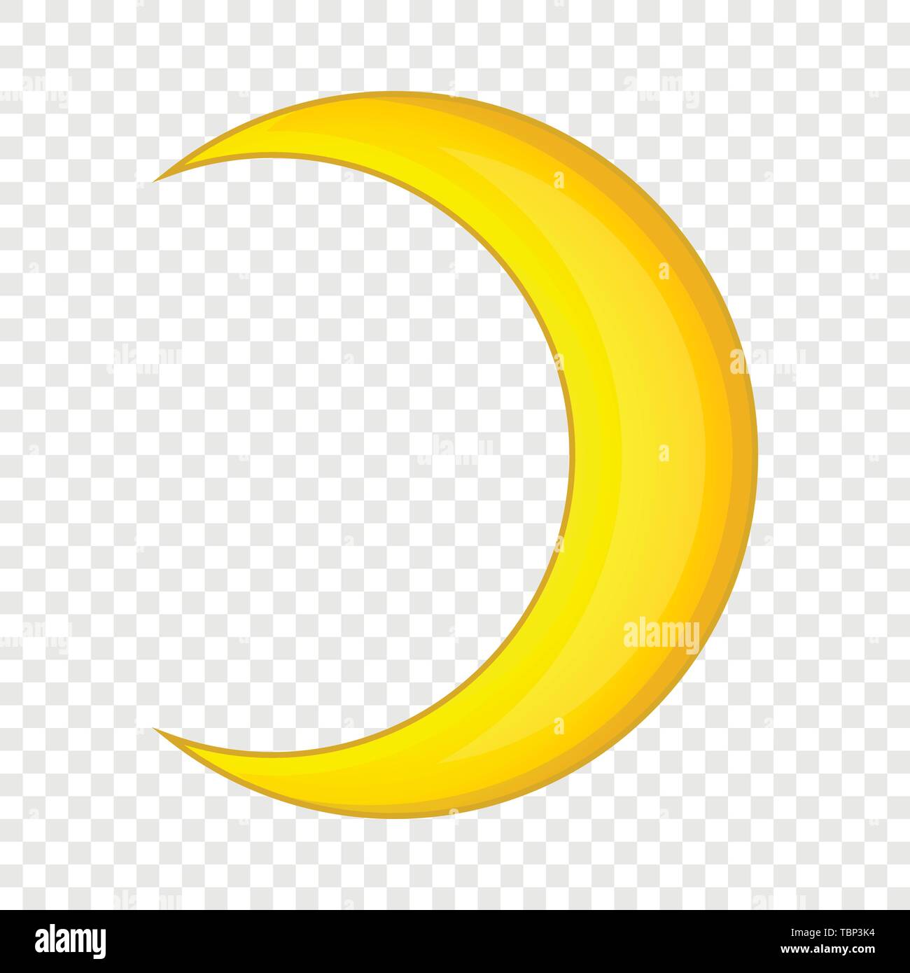 Crescent moon icon, cartoon style Stock Vector Image & Art - Alamy