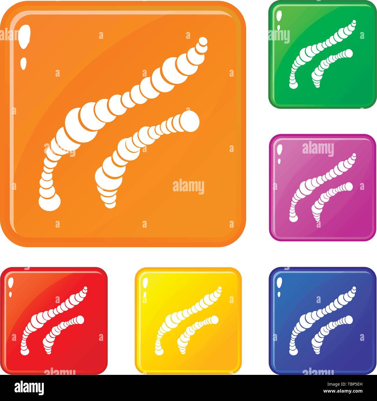 Spiral bacteria icons set vector color Stock Vector Image & Art - Alamy