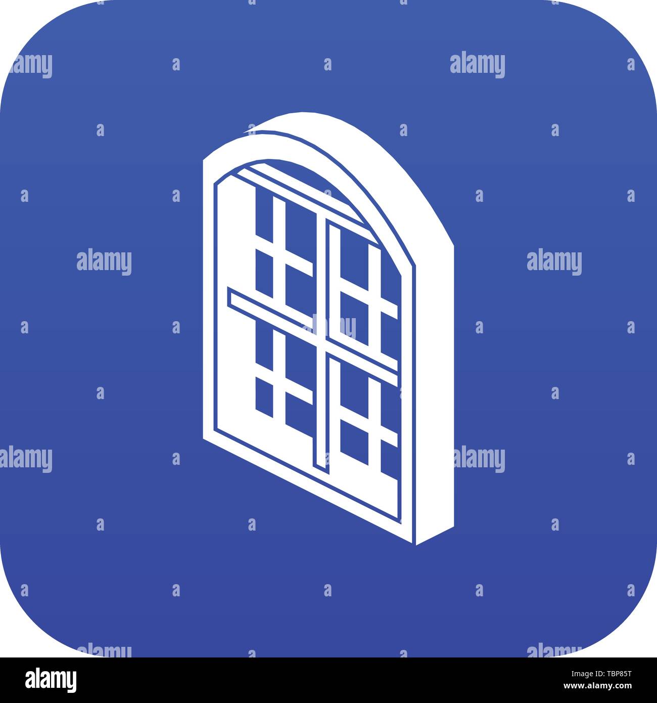 Restaurant window frame icon blue vector Stock Vector Image & Art - Alamy