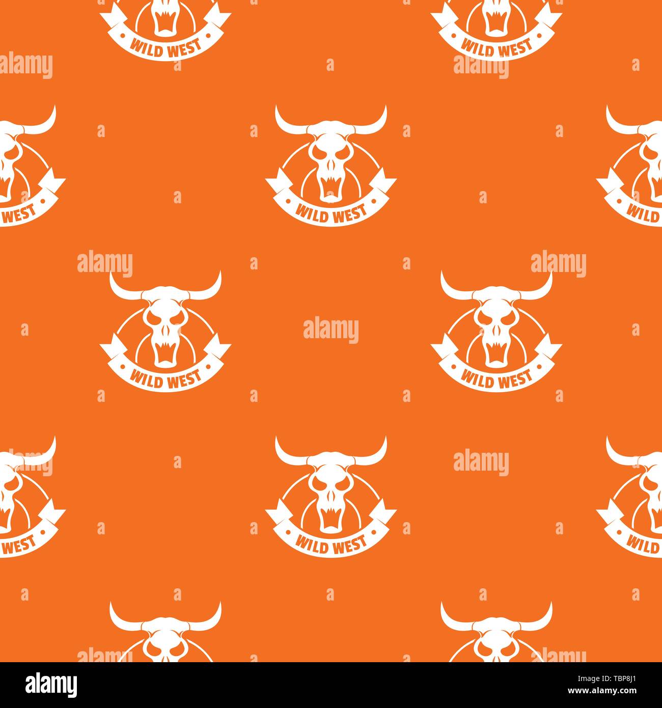 Wild west pattern vector orange Stock Vector