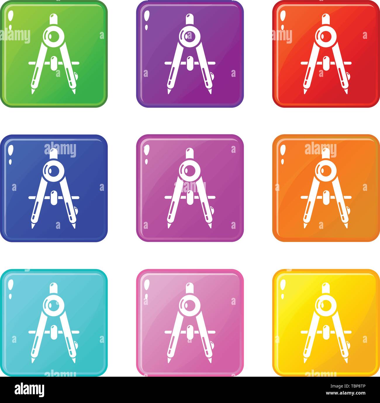 Geometry compasses sign icon hi-res stock photography and images - Alamy