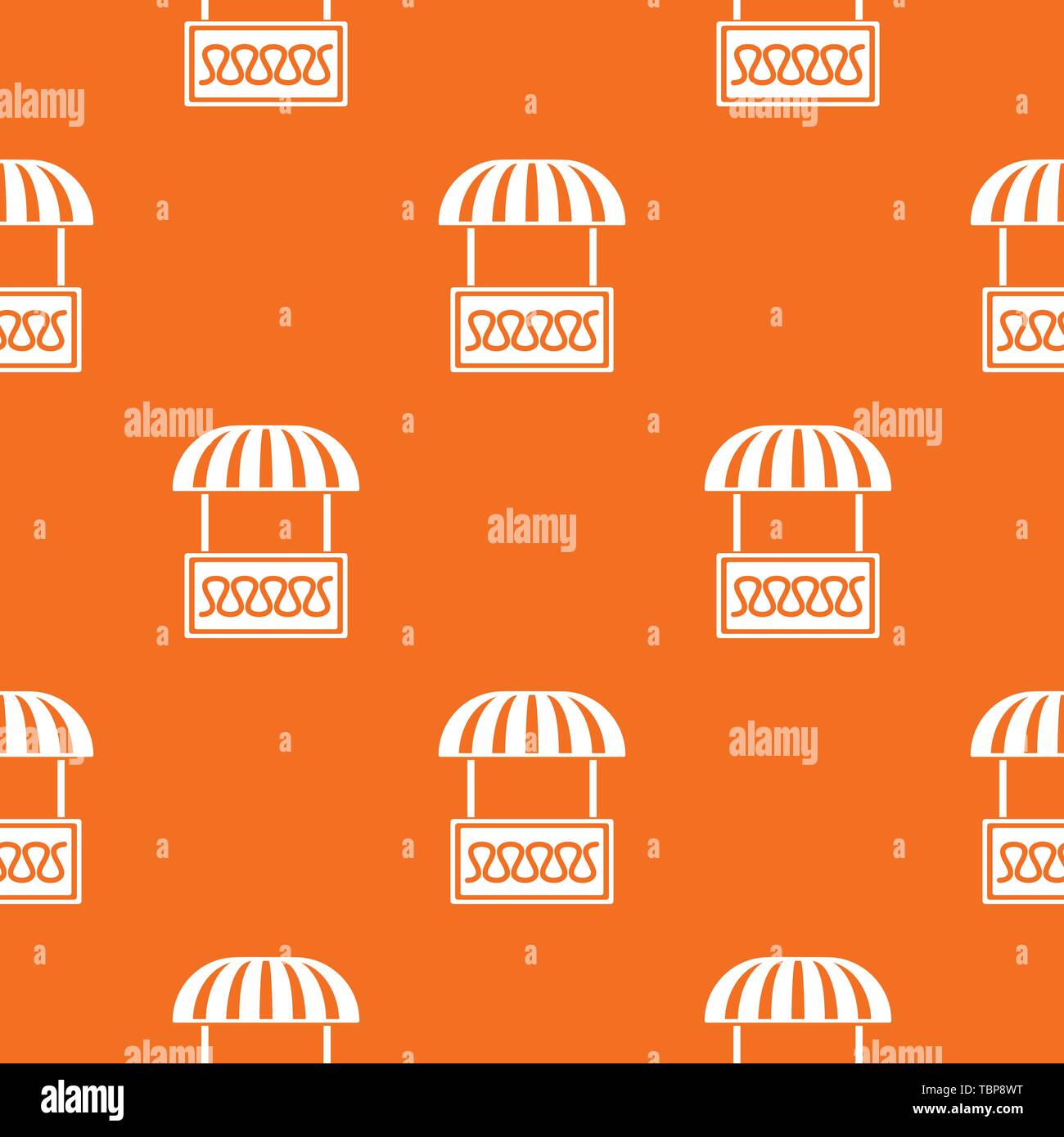 Commercial stall pattern vector orange Stock Vector