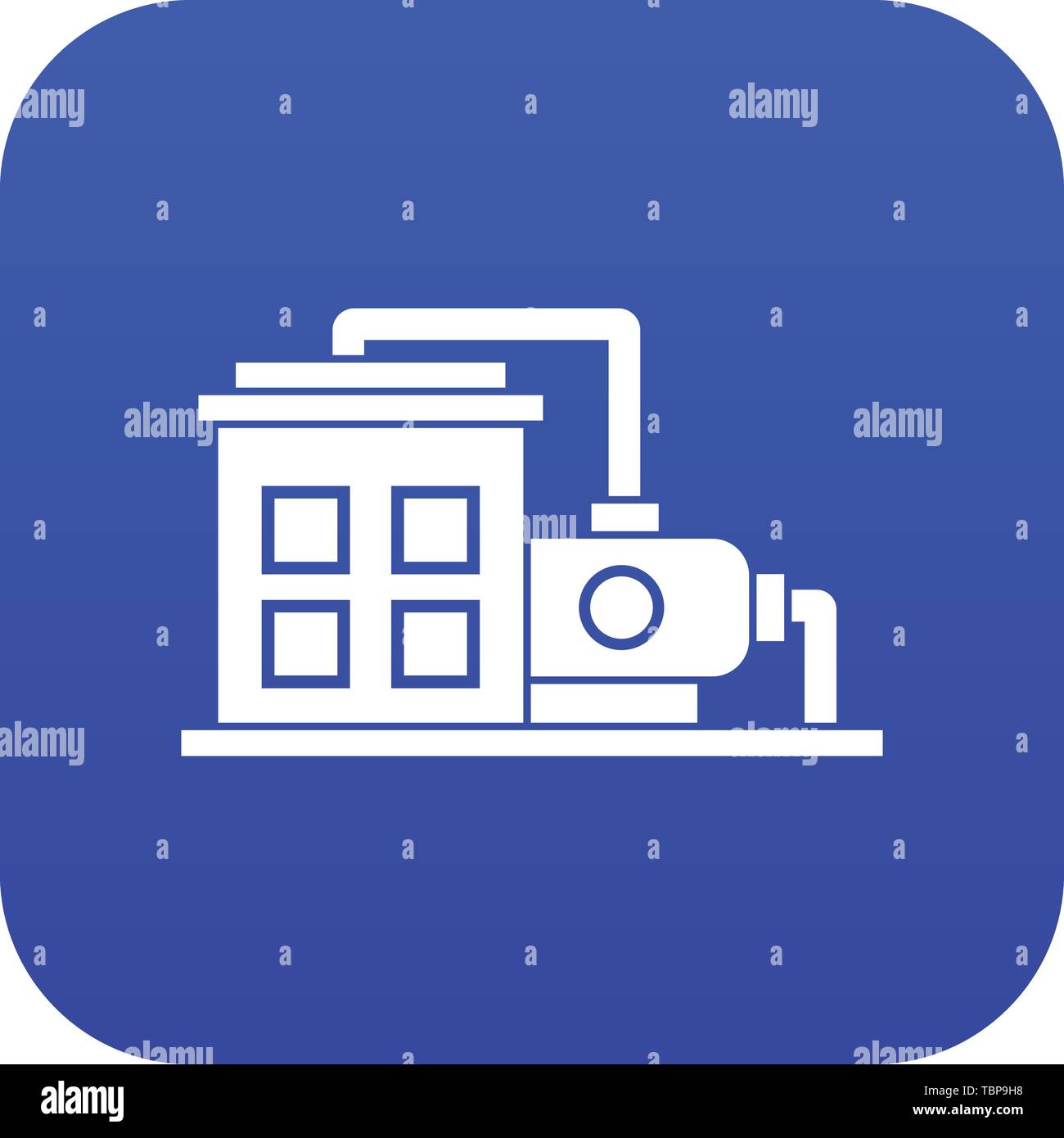 Factory building icon digital blue Stock Vector Image & Art - Alamy
