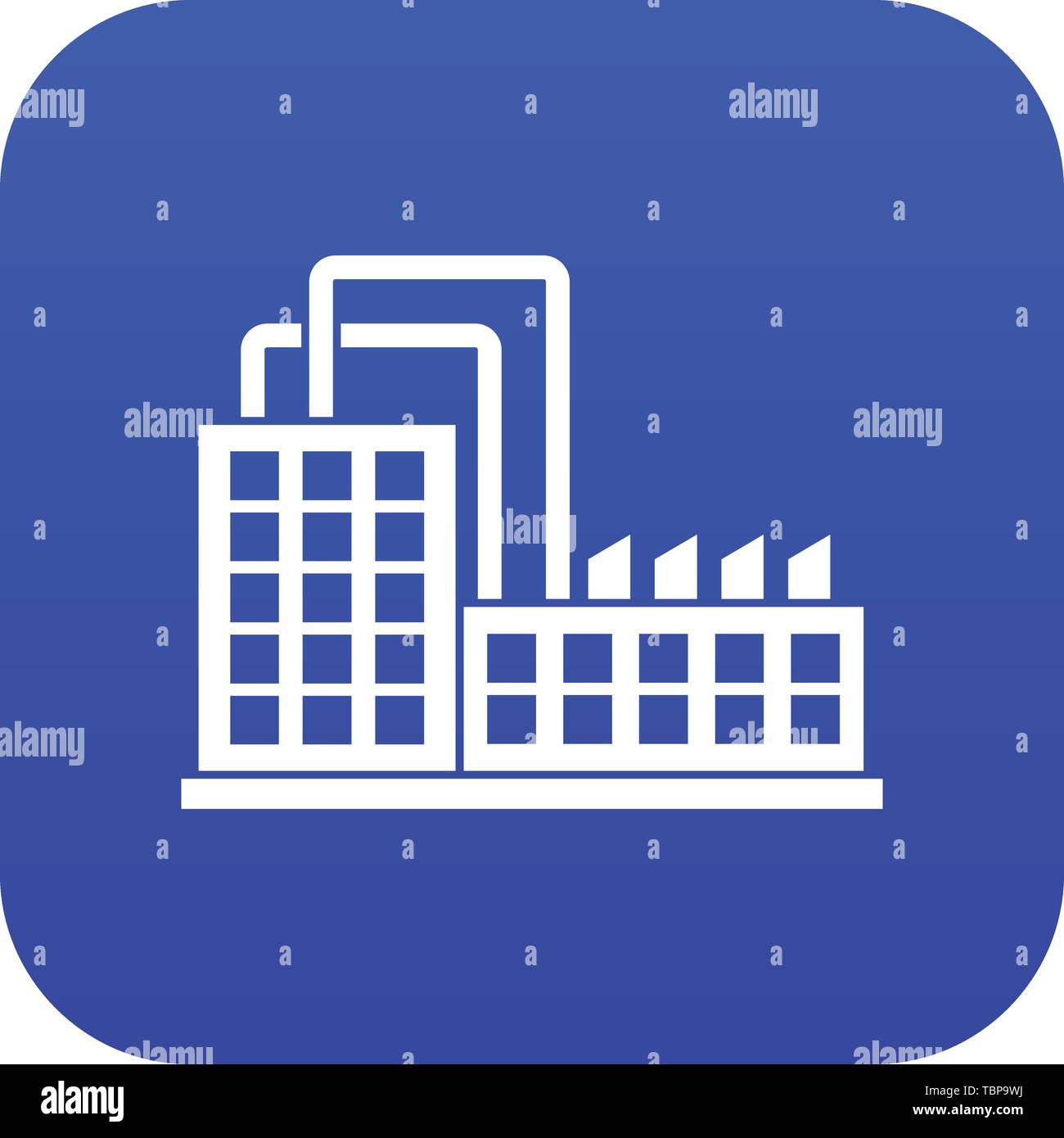 Factory building icon digital blue Stock Vector Image & Art - Alamy