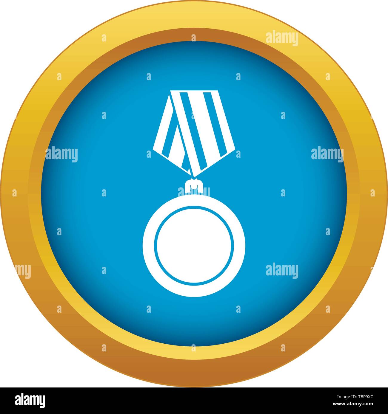 Winning medal icon blue vector isolated Stock Vector Image & Art - Alamy