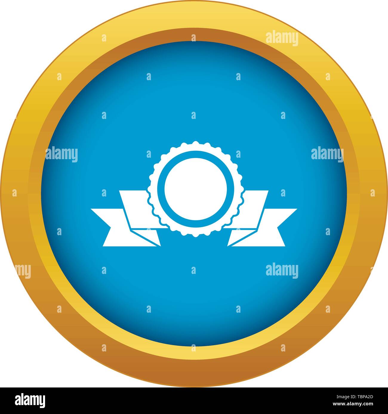 Medal with ribbon icon blue vector isolated Stock Vector Image & Art ...