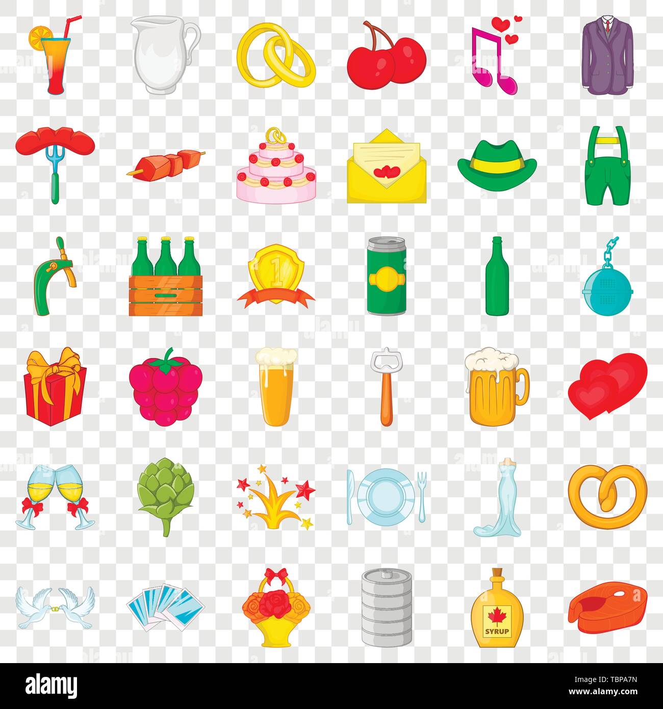 Pretzel icons set, cartoon style Stock Vector Image & Art - Alamy