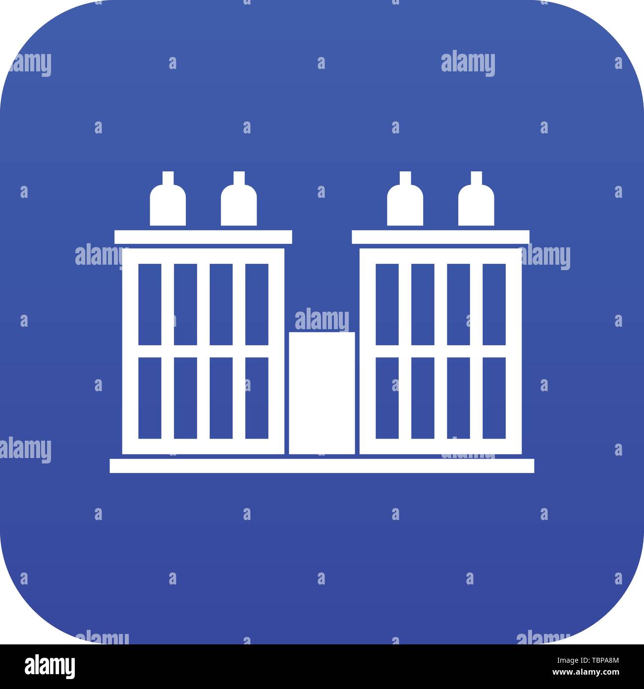 Plant building icon digital blue Stock Vector Image & Art - Alamy