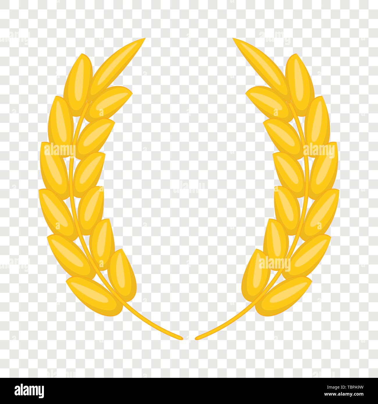 Wheat Ears Wreath Icon Cartoon Style Stock Vector Image Art Alamy