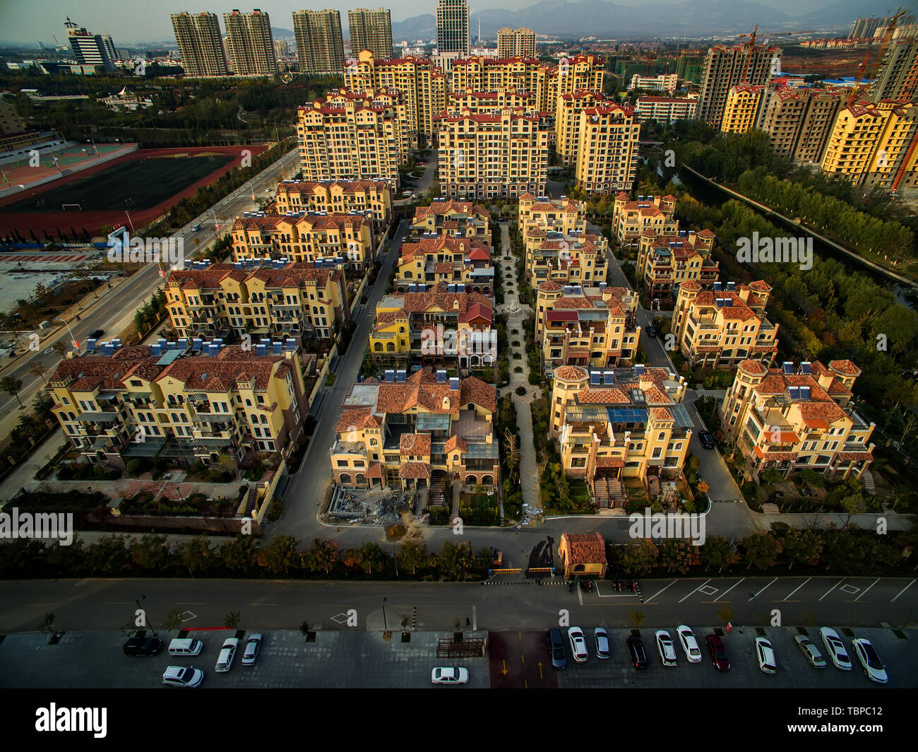 Aerial shooting of the city, a bird's-eye view of the city Stock Photo ...