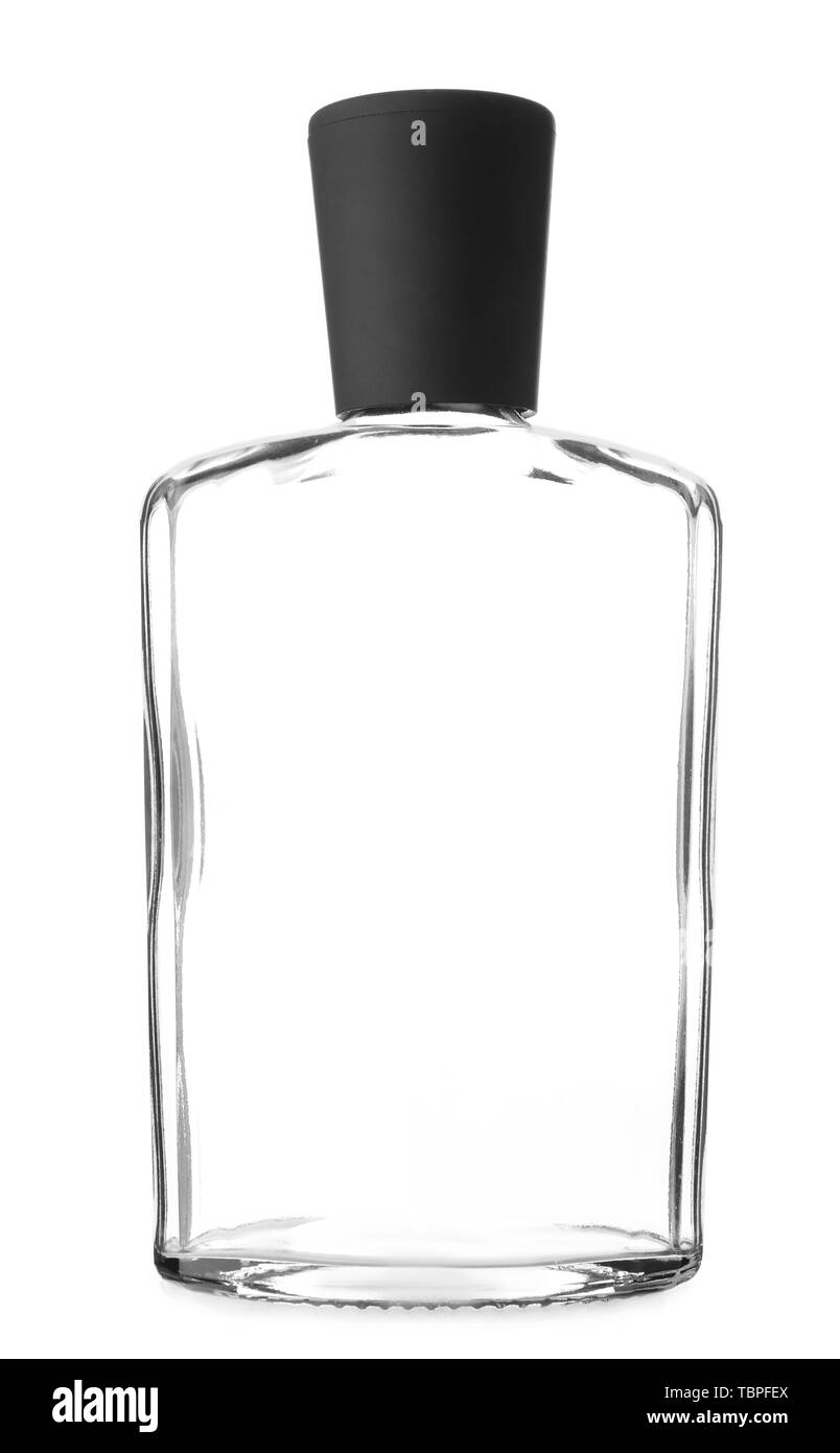 Glass bottle on white background. Zero waste concept Stock Photo - Alamy