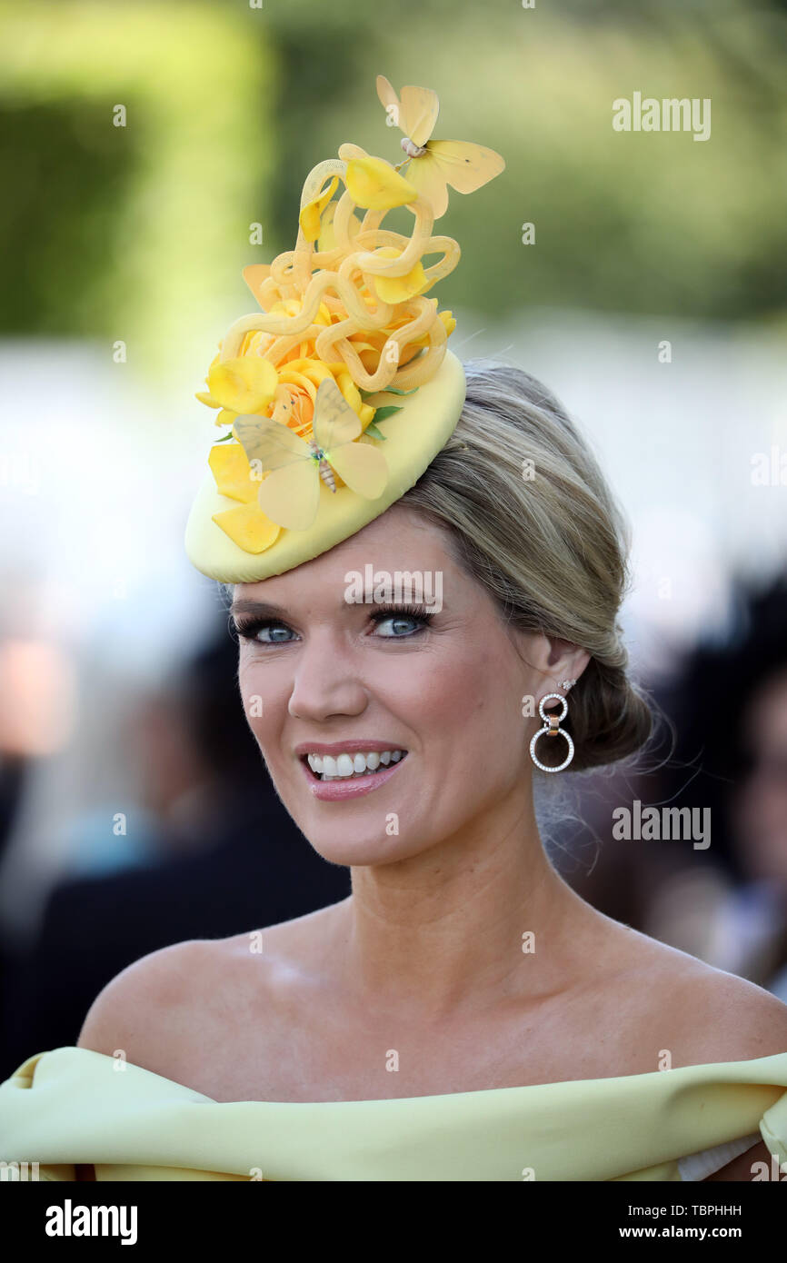 Charlotte Hawkins, GMTV presenter, at the Investec Epsom Derby horse