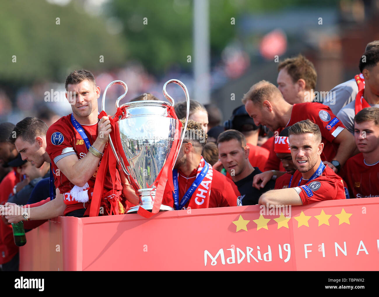 2nd June 2019, Liverpool, Merseyside; Liverpool FC celebration parade ...