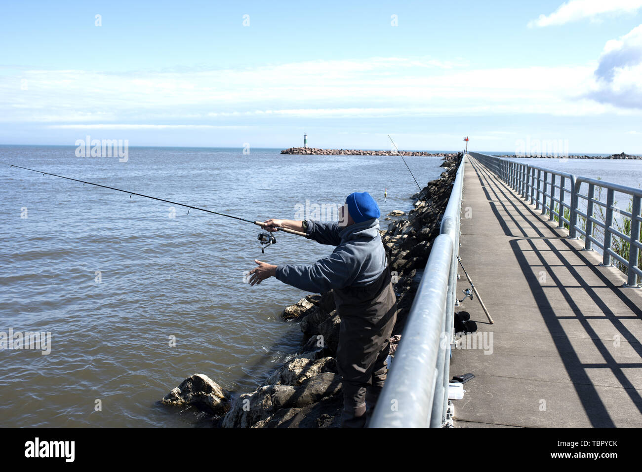 Portage, IN, USA. 30th May, 2019. Rising Lake Michigan water levels at the Indiana Dunes