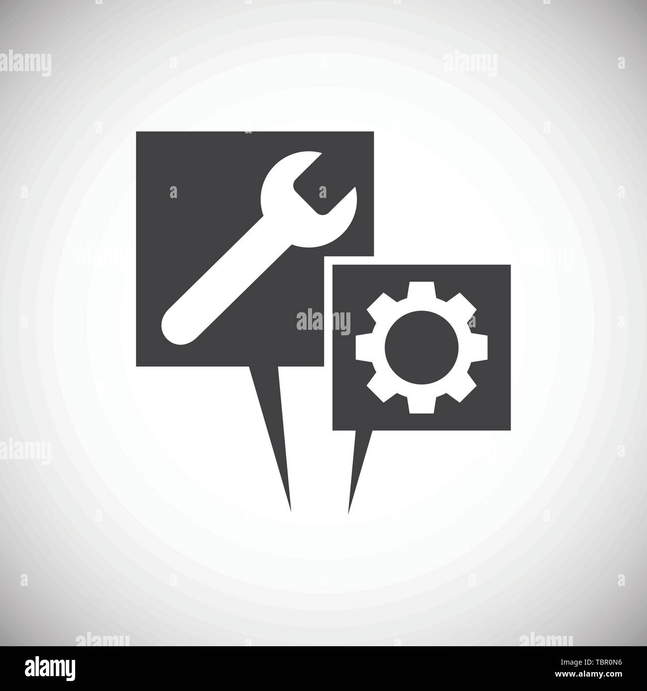 Service related icon on background for graphic and web design. Simple ...