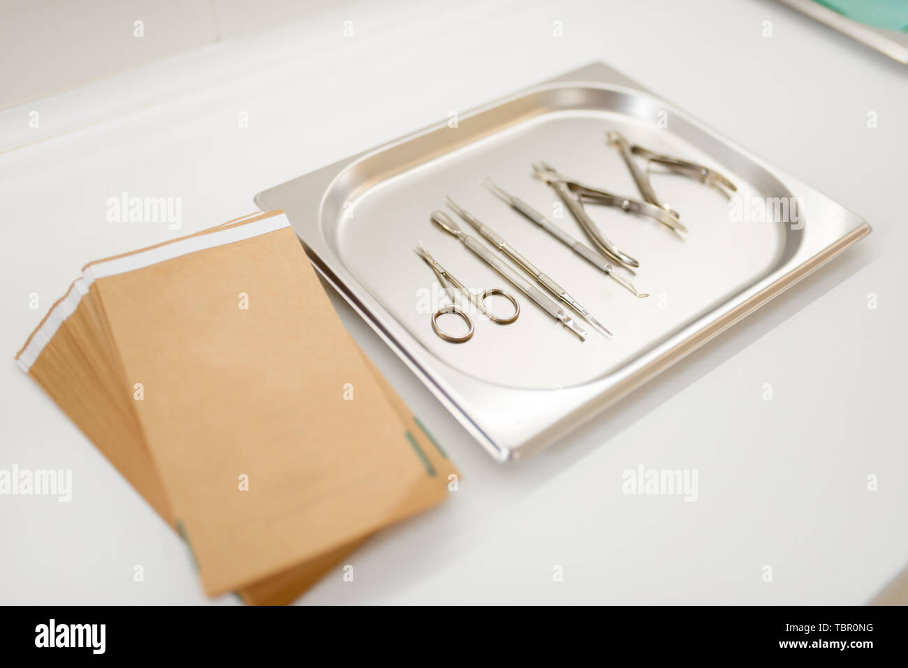 professional-nail-care-equipment-on-a-metal-tray-stock-photo-alamy