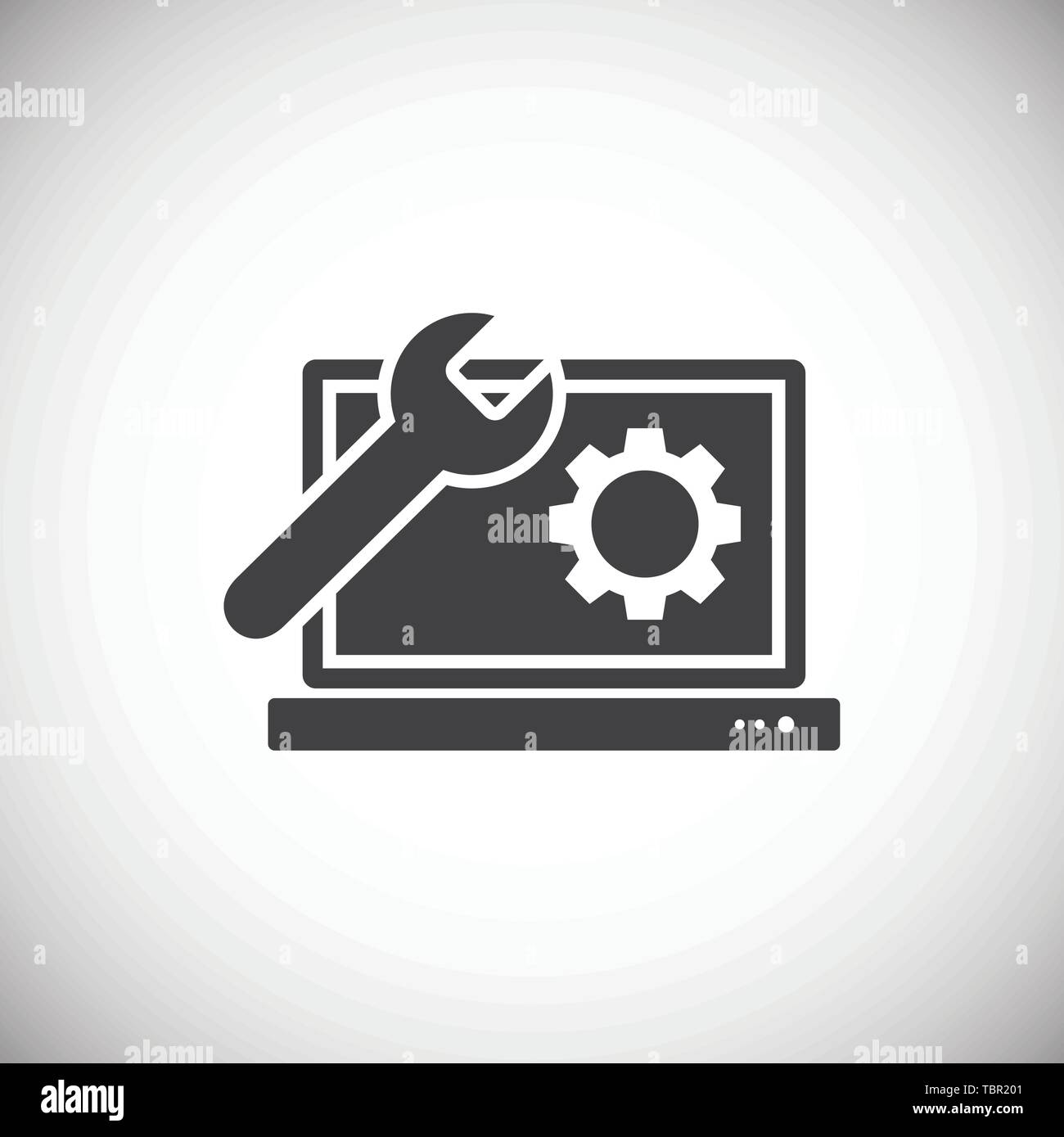 Service related icon on background for graphic and web design. Simple ...