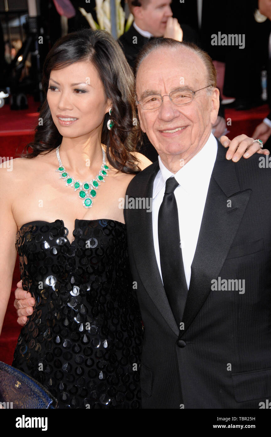 LOS ANGELES, CA. January 15, 2007: RUPERT MURDOCH & wife WENDY at the