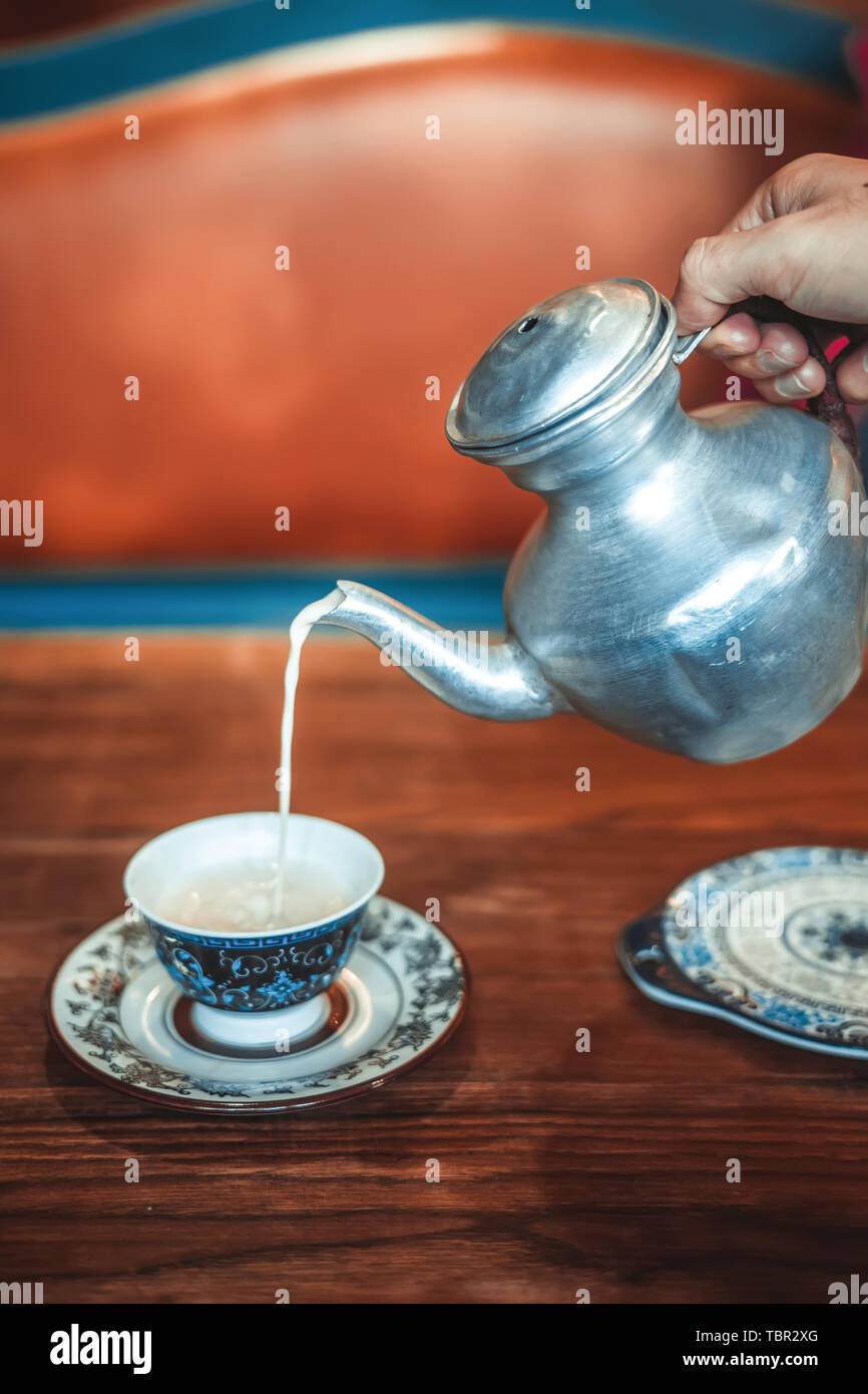 The smell of ghee tea Stock Photo Alamy