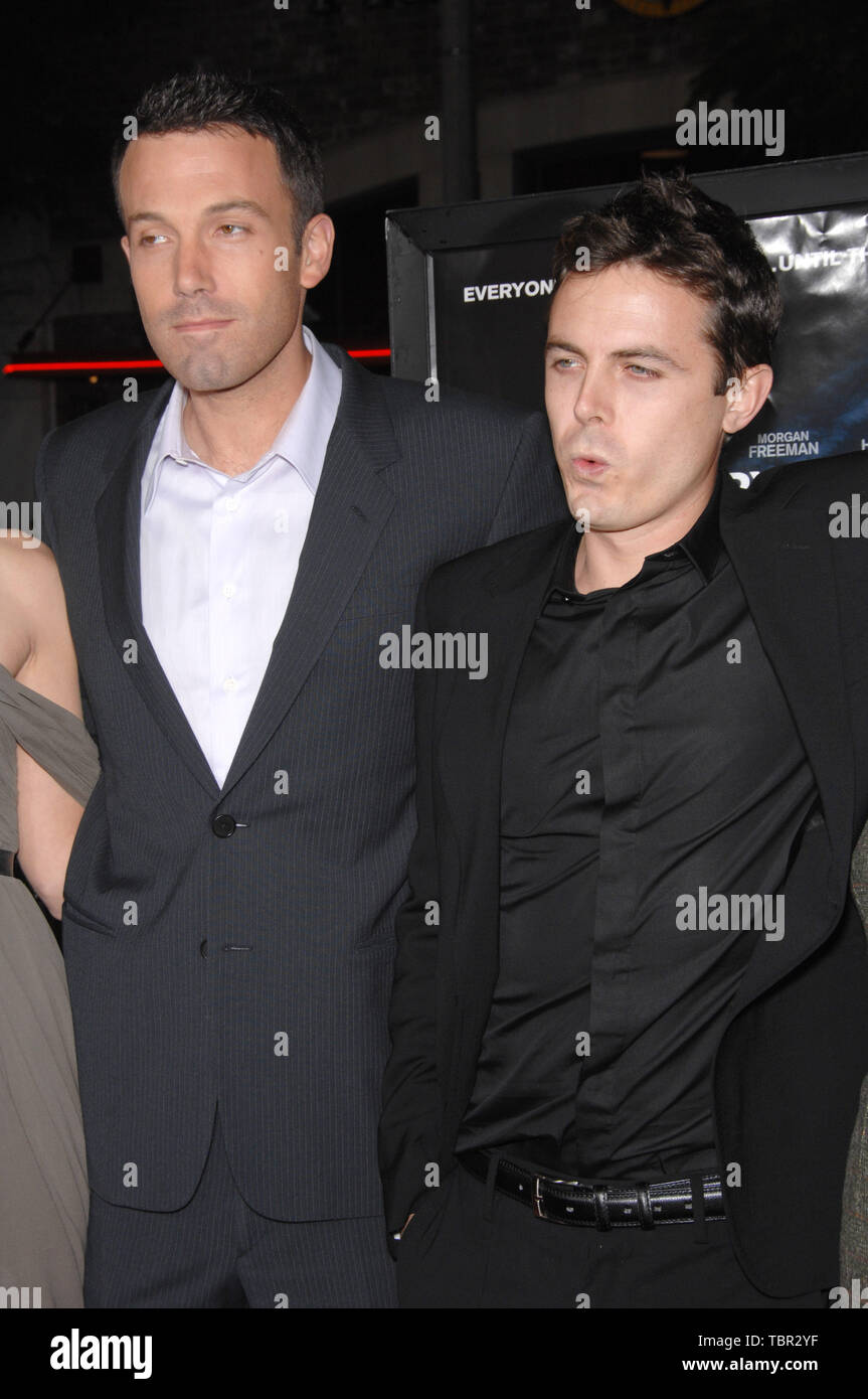 LOS ANGELES, CA. October 09, 2007: Ben Affleck (left) & brother Casey ...