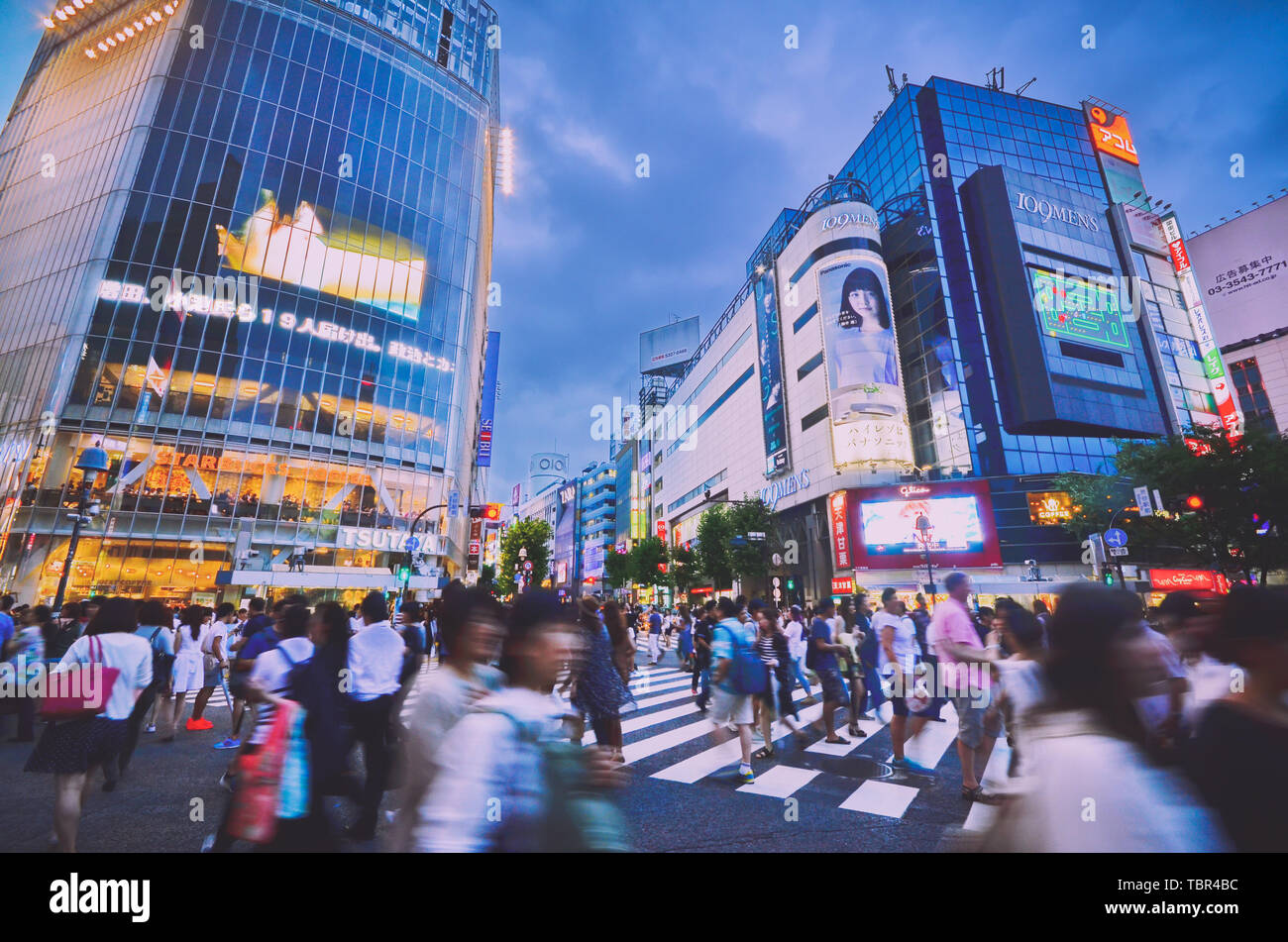 Shibuya Crossroads, Tokyo, Japan Stock Photo