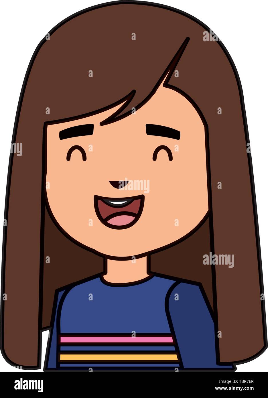 cute little girl kid character Stock Vector Image & Art - Alamy