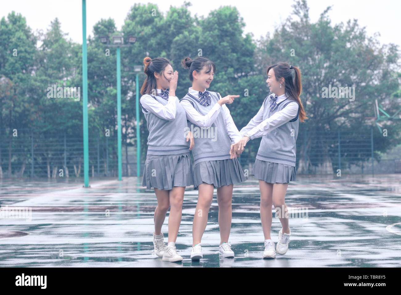 Take three girls hi-res stock photography and images - Alamy