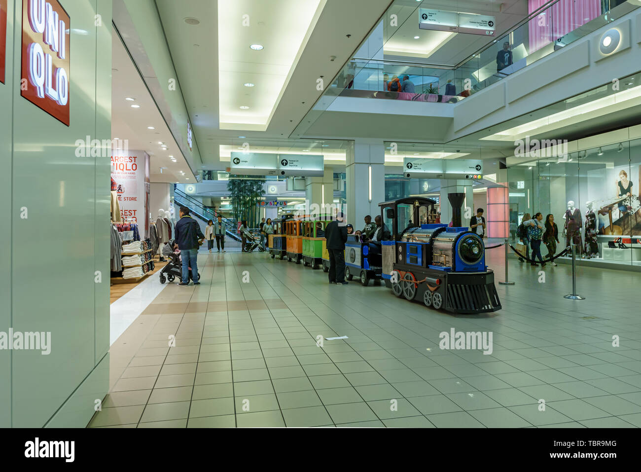 Burnaby, CANADA - September 21, 2018: interior view of Metropolis at Metrotown shopping mall. Stock Photo