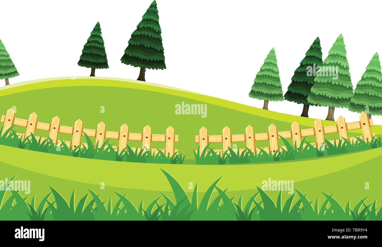 A nature park landscape illustration Stock Vector Image & Art - Alamy