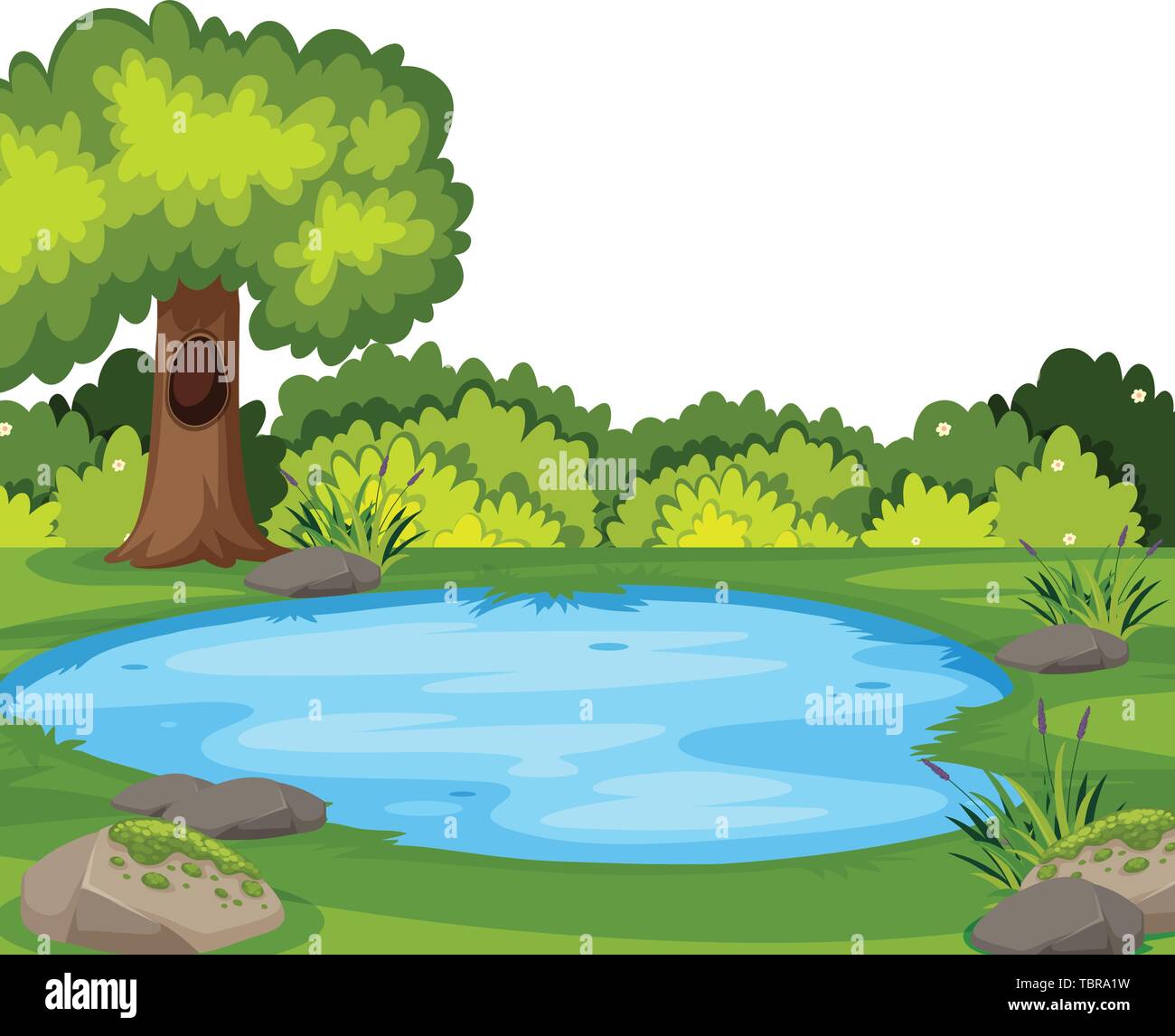 A beautiful nature landscape illustration Stock Vector Image & Art - Alamy