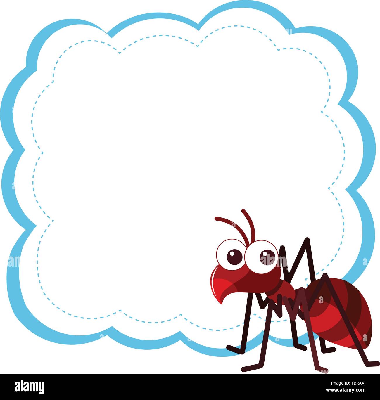Ant on blank background illustration Stock Vector Image & Art - Alamy
