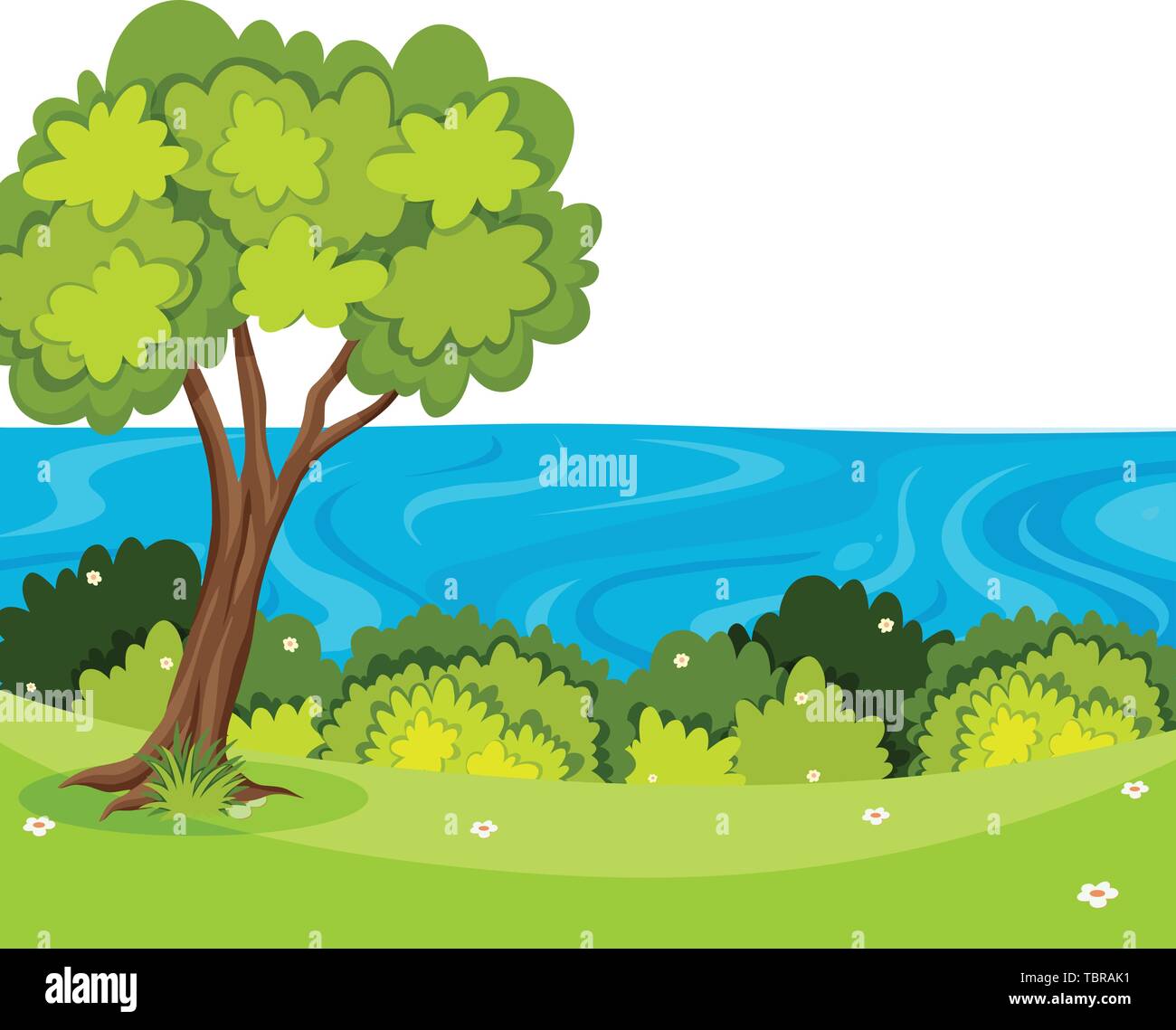 A beautiful nature landscape illustration Stock Vector Image & Art - Alamy