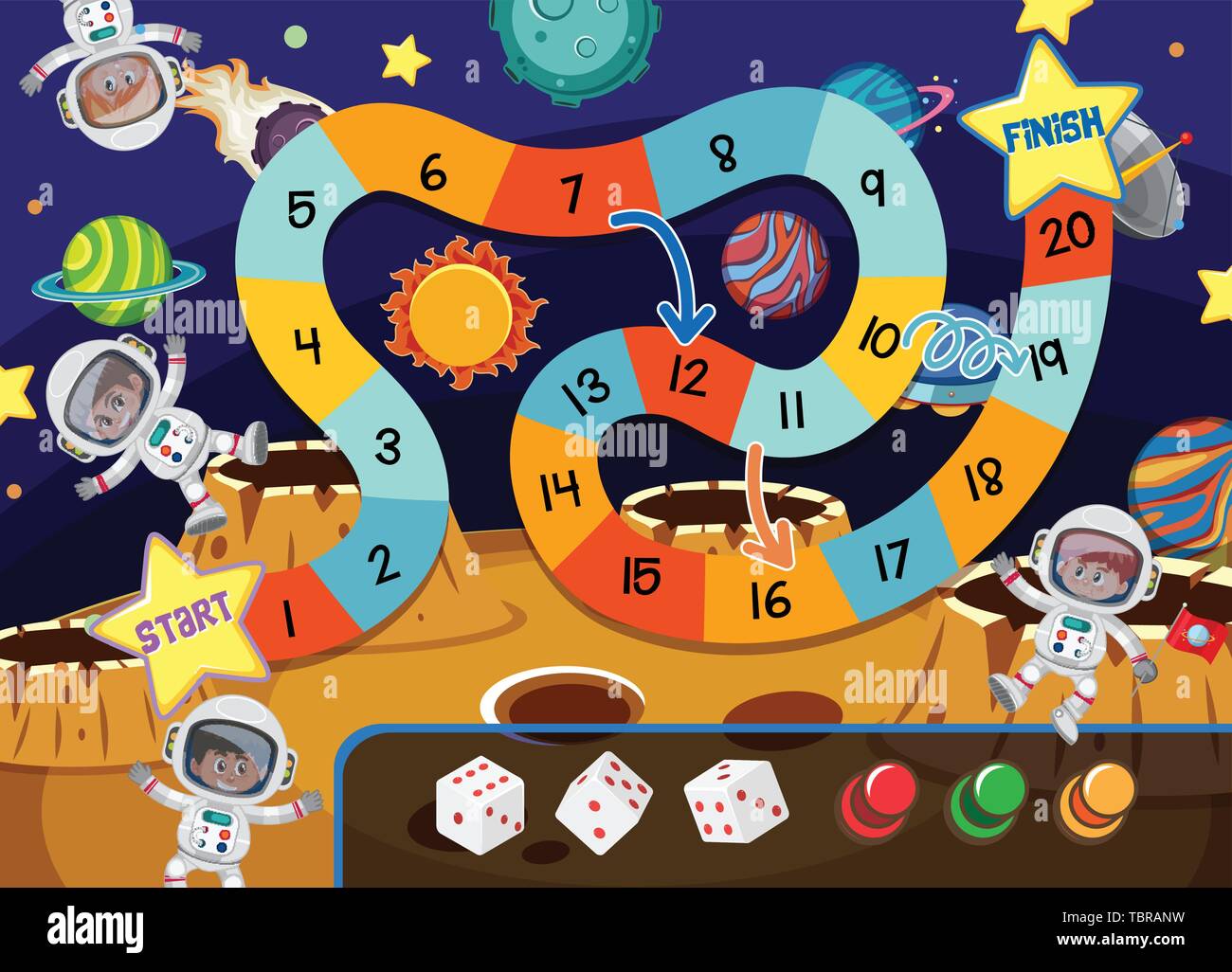 Graphic Board Game Illustration