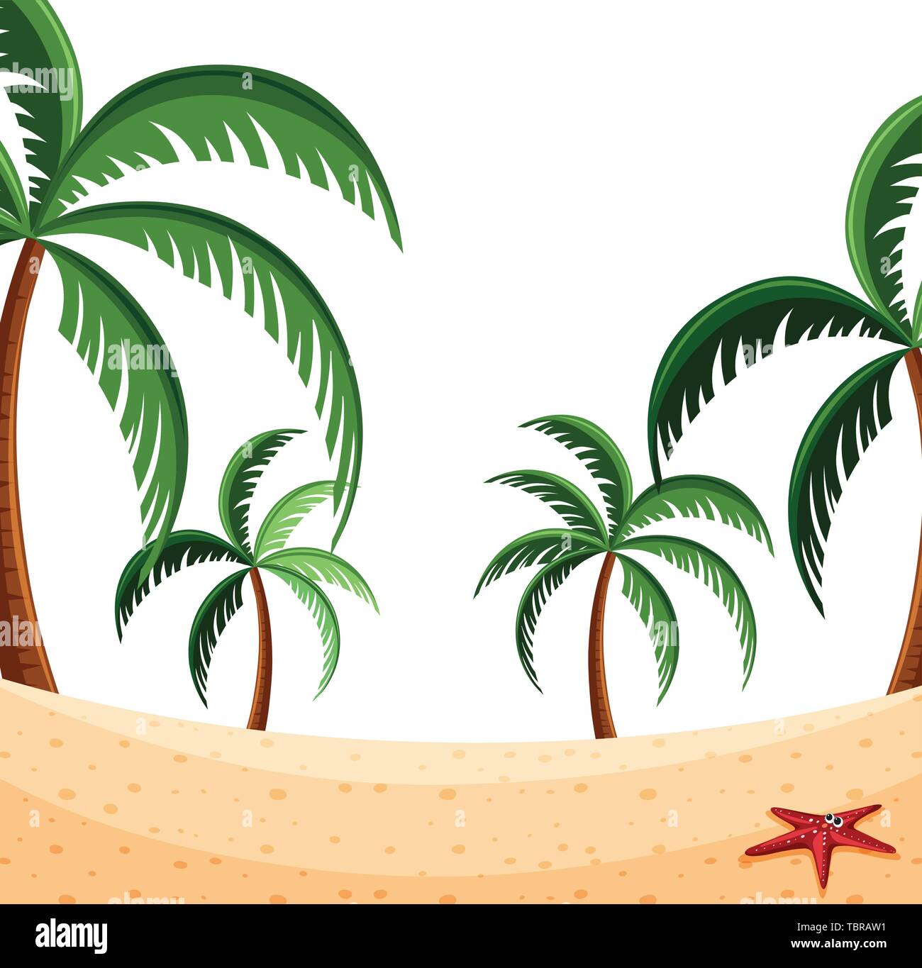 A beach nature scene illustration Stock Vector Image & Art - Alamy
