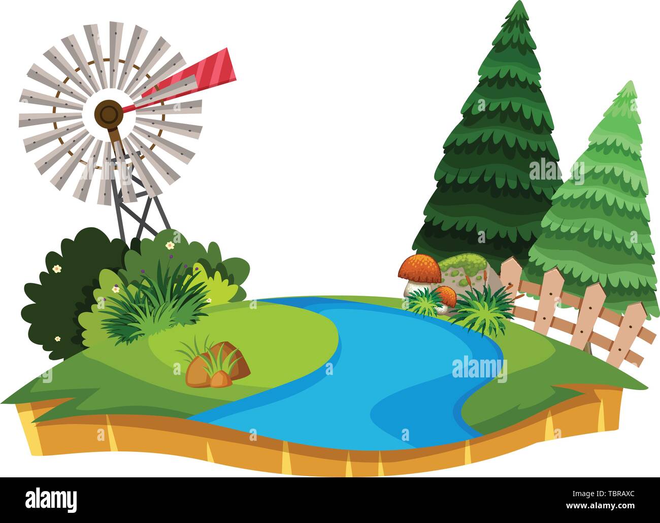 A beautiful nature landscape illustration Stock Vector Image & Art - Alamy